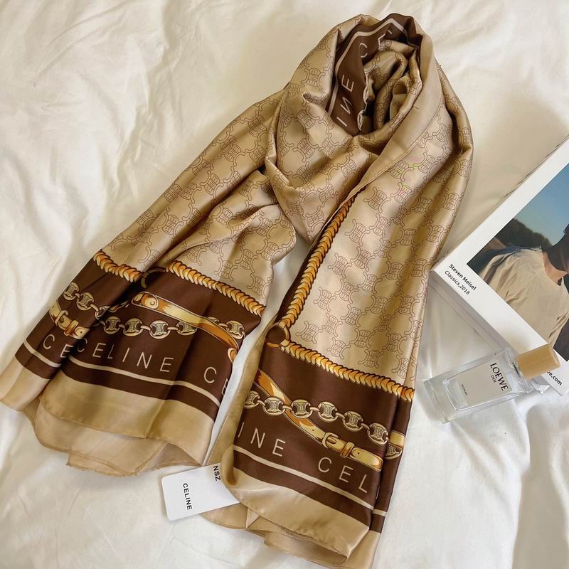 Celine silk scarf 90-180cm E03 (3)